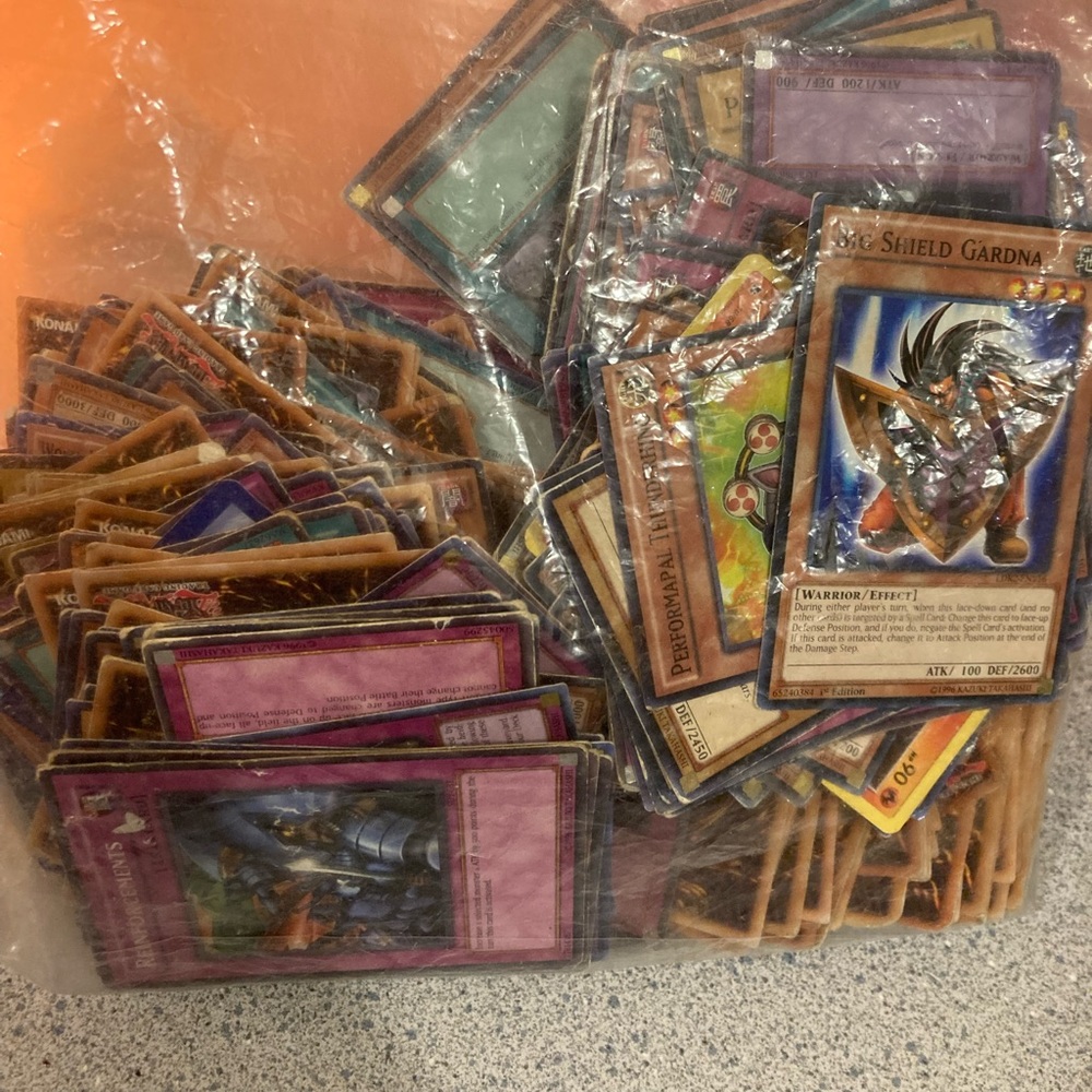 Bag of yu gi oh cards